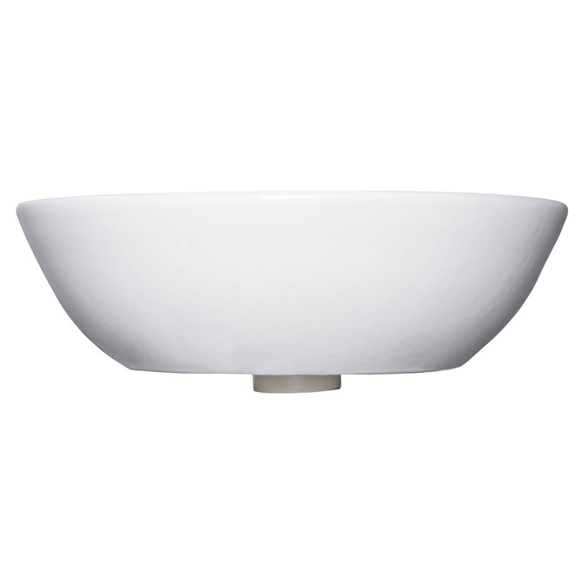 Aufsatzwaschbecken oval 'Sati' weiß 60 x 14.2 x 42 cm