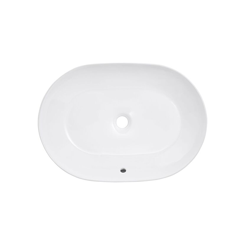 Aufsatzwaschbecken oval 'Sati' weiß 60 x 14.2 x 42 cm