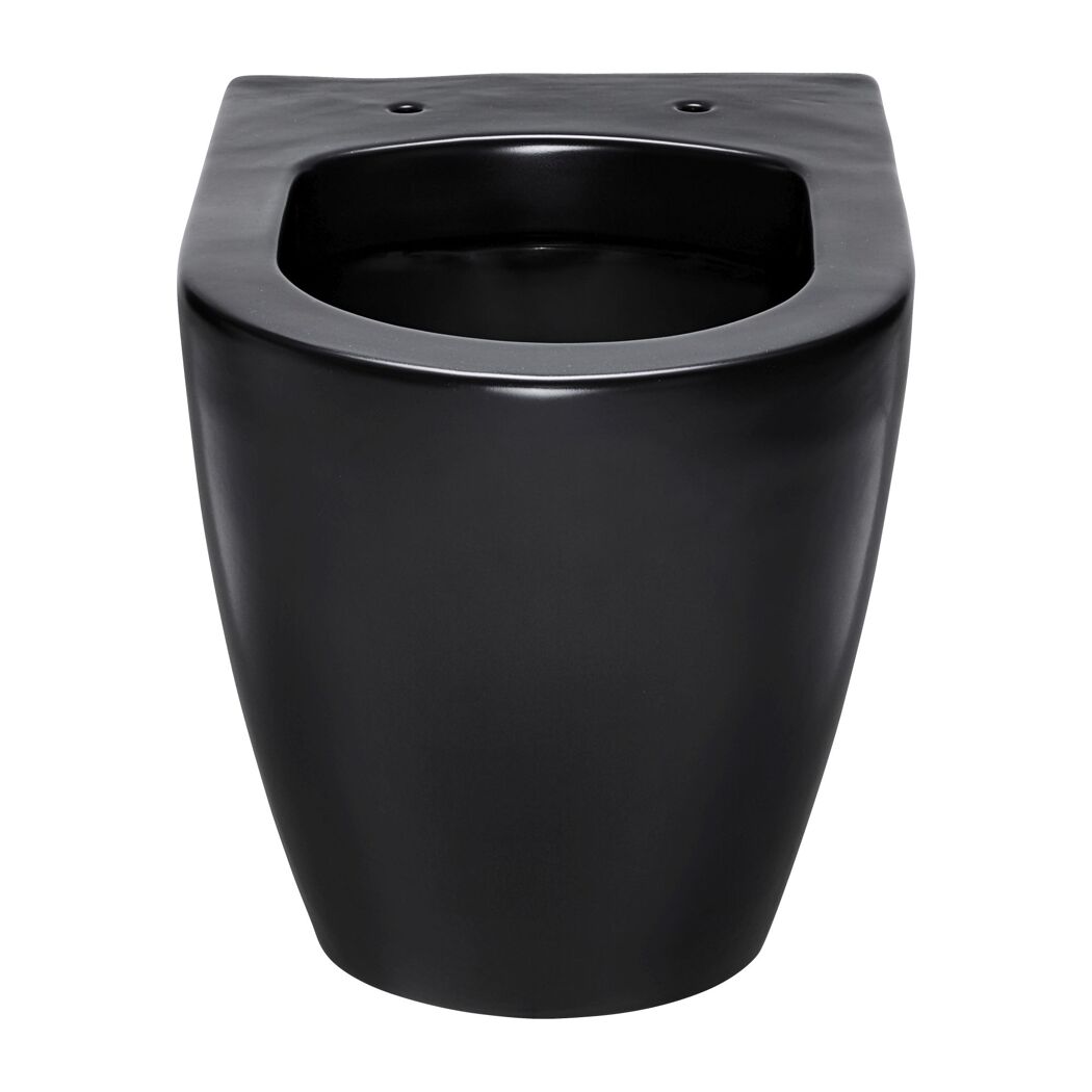 Wand-WC 'Antus' spülrandlos mattschwarz ohne WC-Sitz
