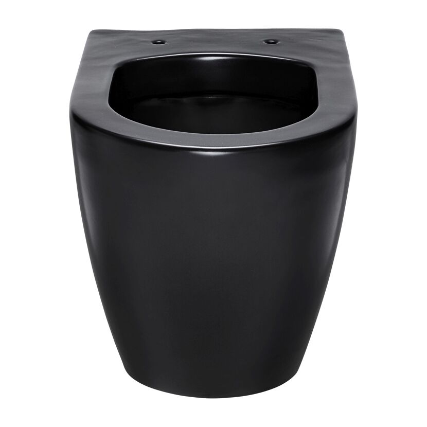 Wand-WC 'Antus' spülrandlos mattschwarz ohne WC-Sitz