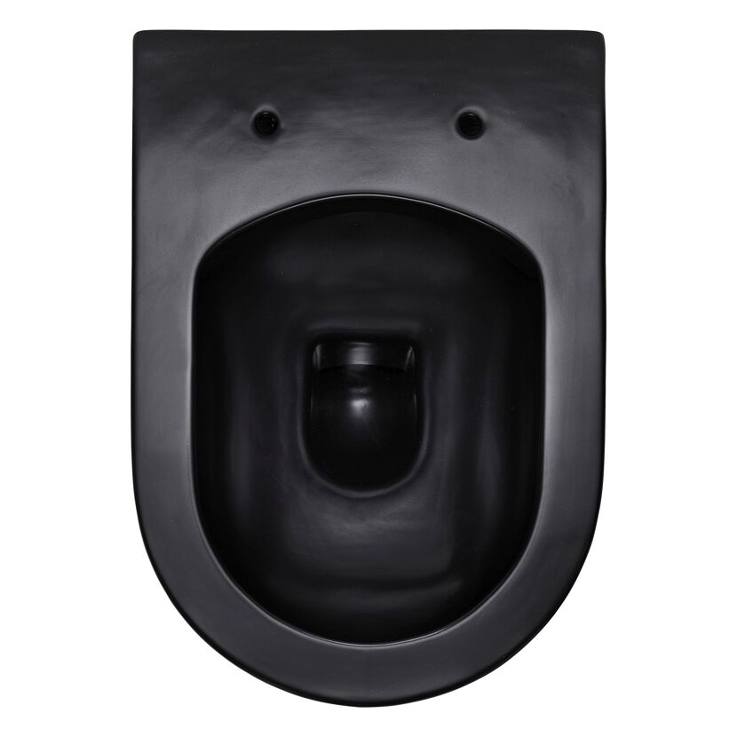 Wand-WC 'Antus' spülrandlos mattschwarz ohne WC-Sitz