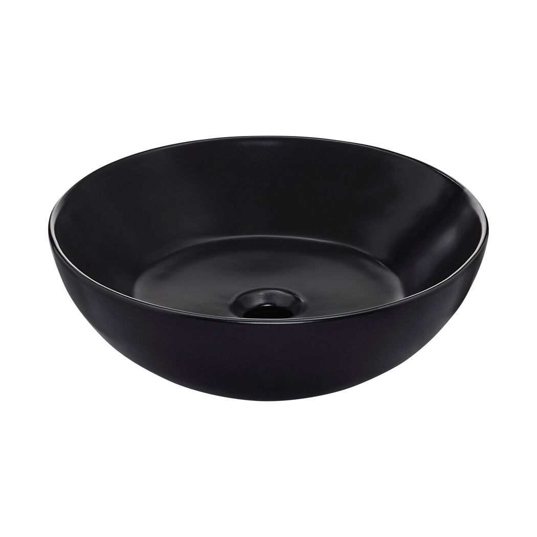 Aufsatzwaschbecken rund 'Beco' schwarz 38 x 12 x 38 cm