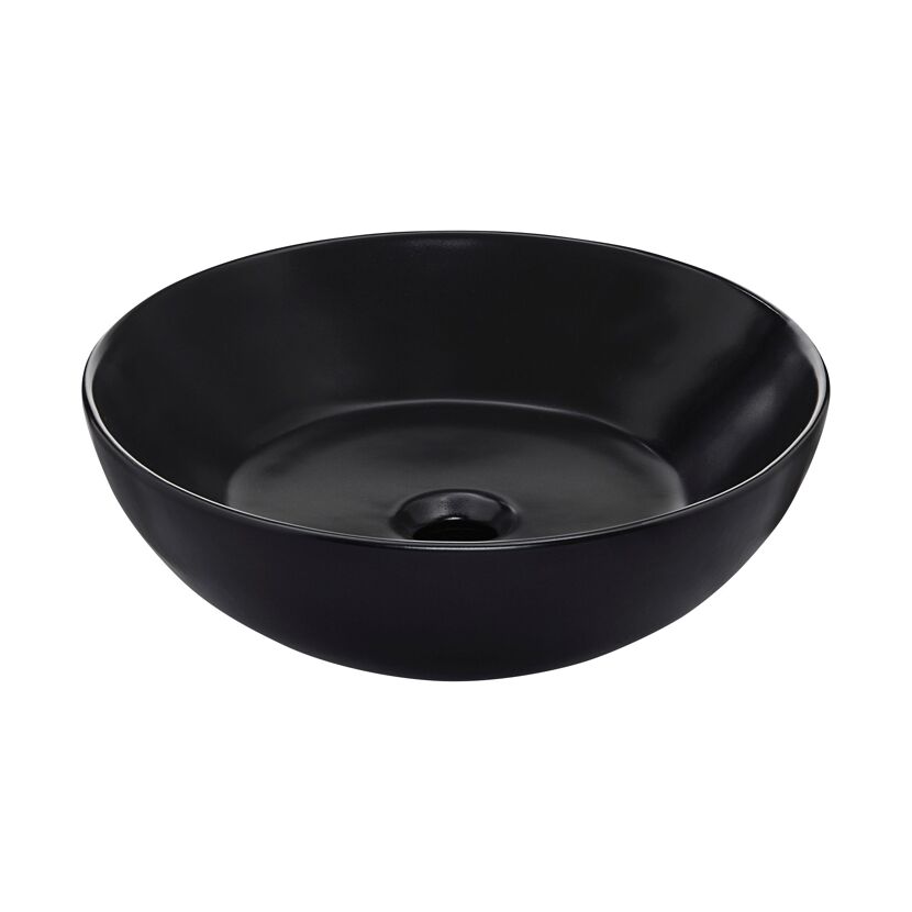 Aufsatzwaschbecken rund 'Beco' schwarz 38 x 12 x 38 cm