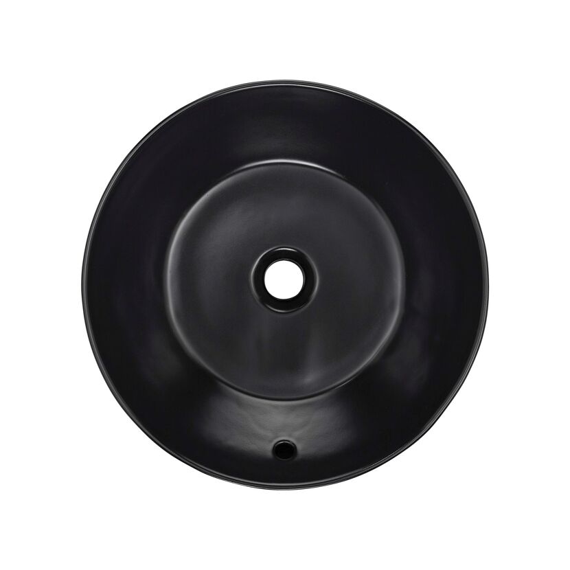 Aufsatzwaschbecken rund 'Beco' schwarz 38 x 12 x 38 cm