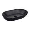 Aufsatzwaschbecken oval 'Sati' schwarz 60 x 14.2 x 42 cm