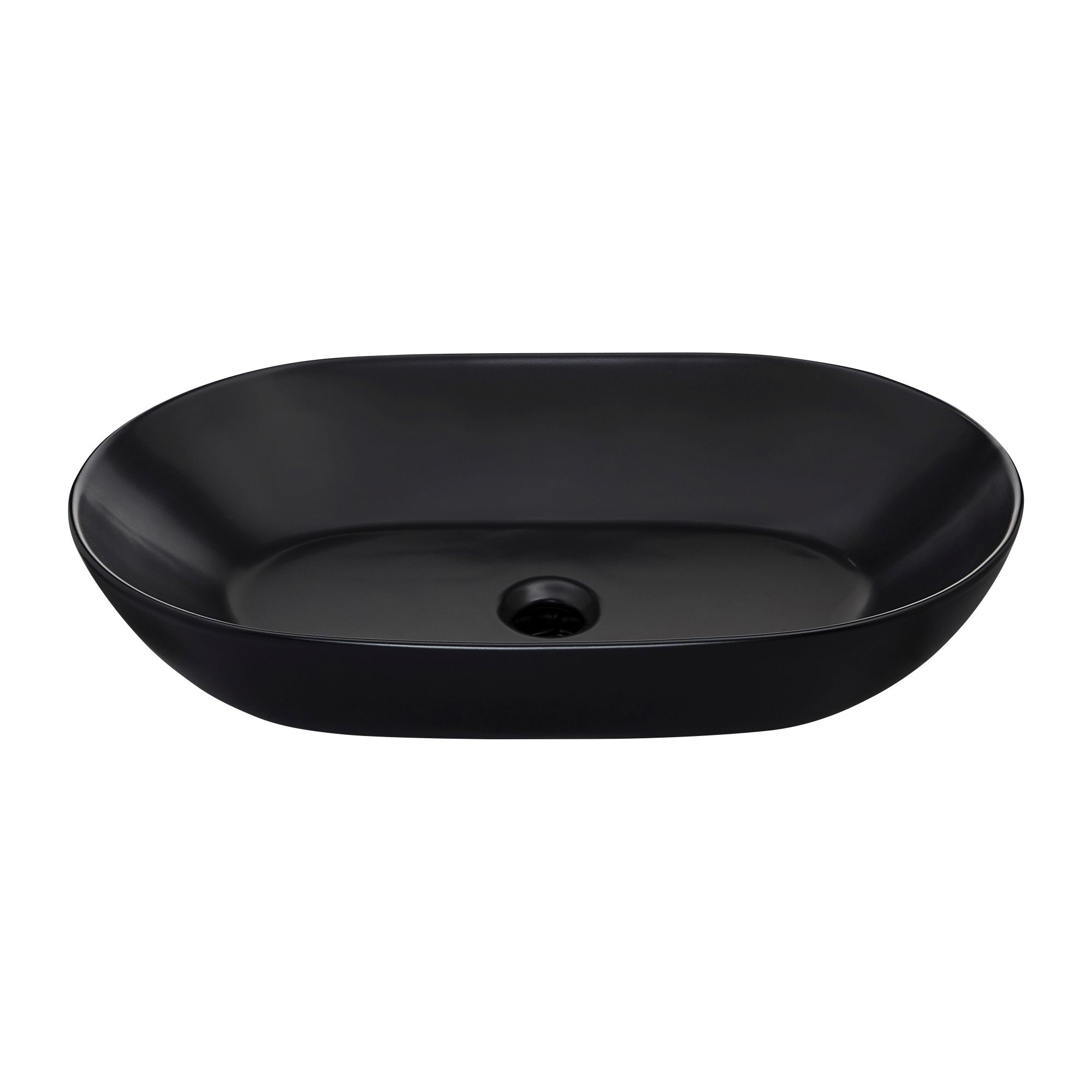 Schöner Wohnen Kollektion Aufsatzwaschbecken oval 'Sati' schwarz 60 x 14.2 x 42 cm