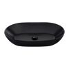 Aufsatzwaschbecken oval 'Sati' schwarz 60 x 14.2 x 42 cm