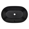 Aufsatzwaschbecken oval 'Sati' schwarz 60 x 14.2 x 42 cm