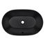 Aufsatzwaschbecken oval 'Sati' schwarz 60 x 14.2 x 42 cm