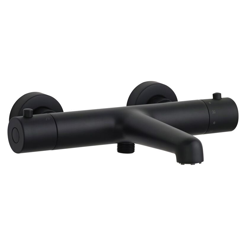 Badewannen-Thermostat 'Dicu Eco-Stop' mattschwarz 1/2''