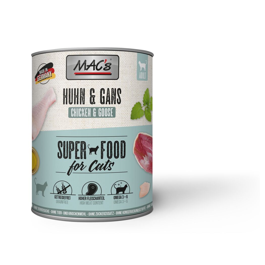 Katzennassfutter 'Superfood for Cats' Huhn & Gans Adult 800 g