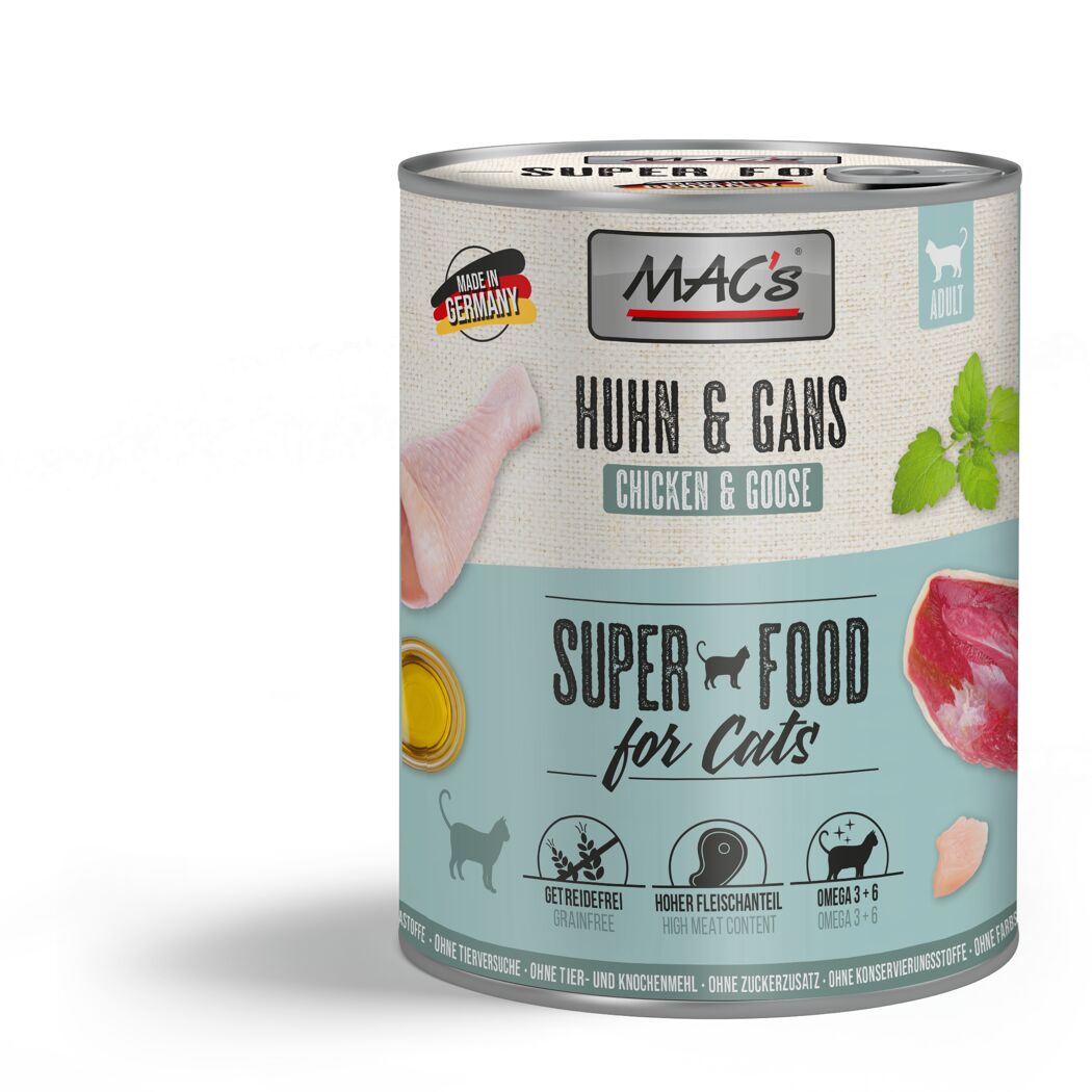 Katzennassfutter 'Superfood for Cats' Huhn & Gans Adult 800 g