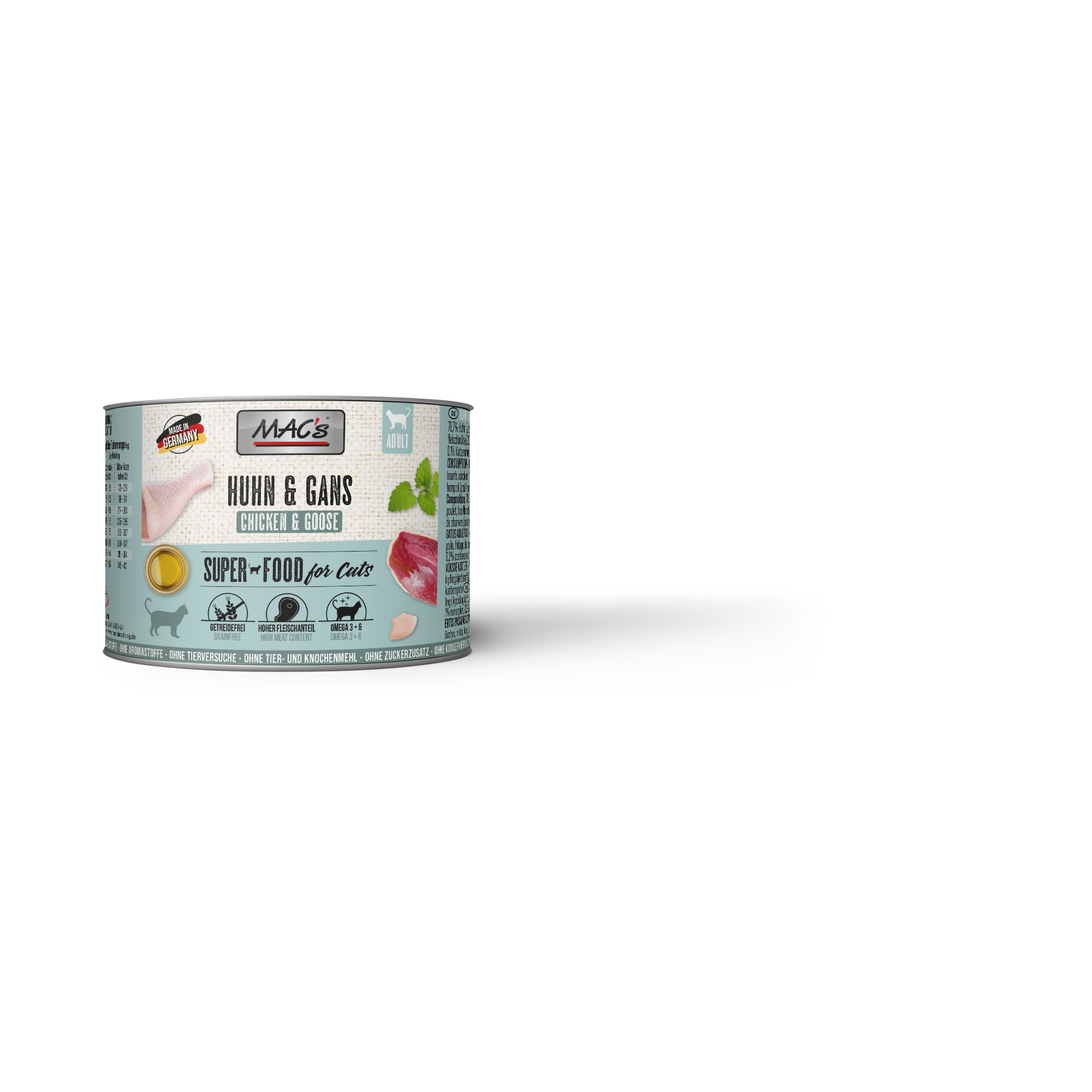 MAC’s Katzennassfutter 'Superfood for Cats' Huhn & Gans Adult 200 g