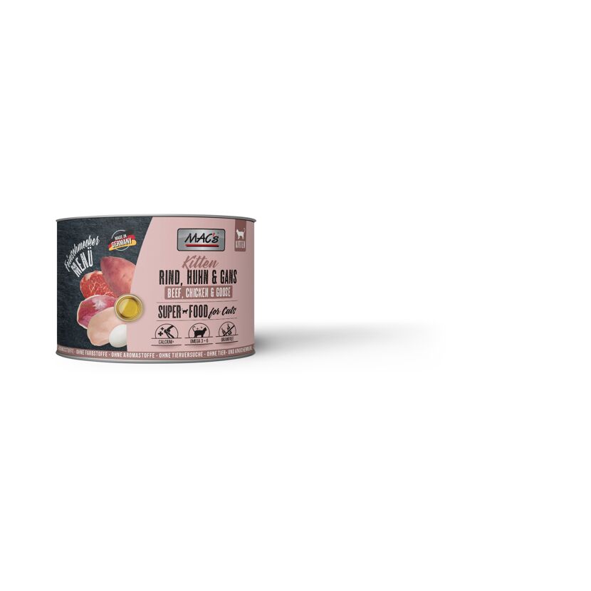 Katzennassfutter 'Superfood for Cats' Rind, Huhn & Gans Kitten 200 g