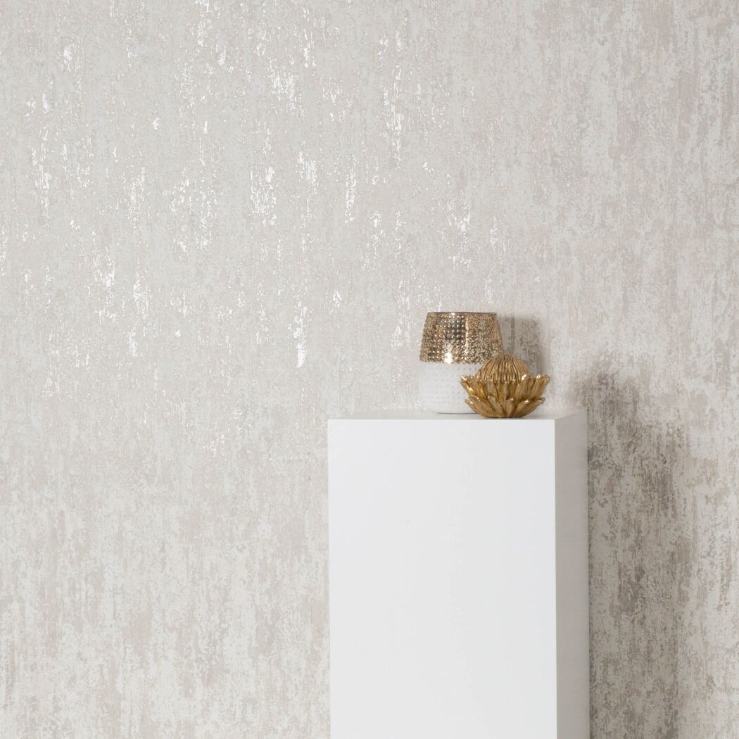 Vliestapete Guido Maria Kretschmer '10549-31 Fashion for Walls Moments 2026' Beton hellgrau 0,53 x 10,05 m