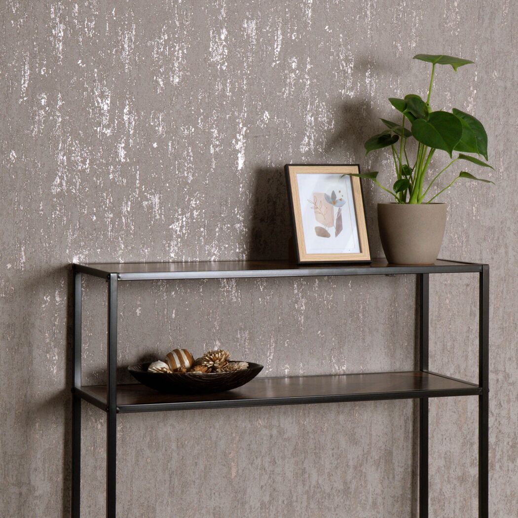 Vliestapete Guido Maria Kretschmer '10549-33 Fashion for Walls Moments 2026' Beton dunkelbraun 0,53 x 10,05 m