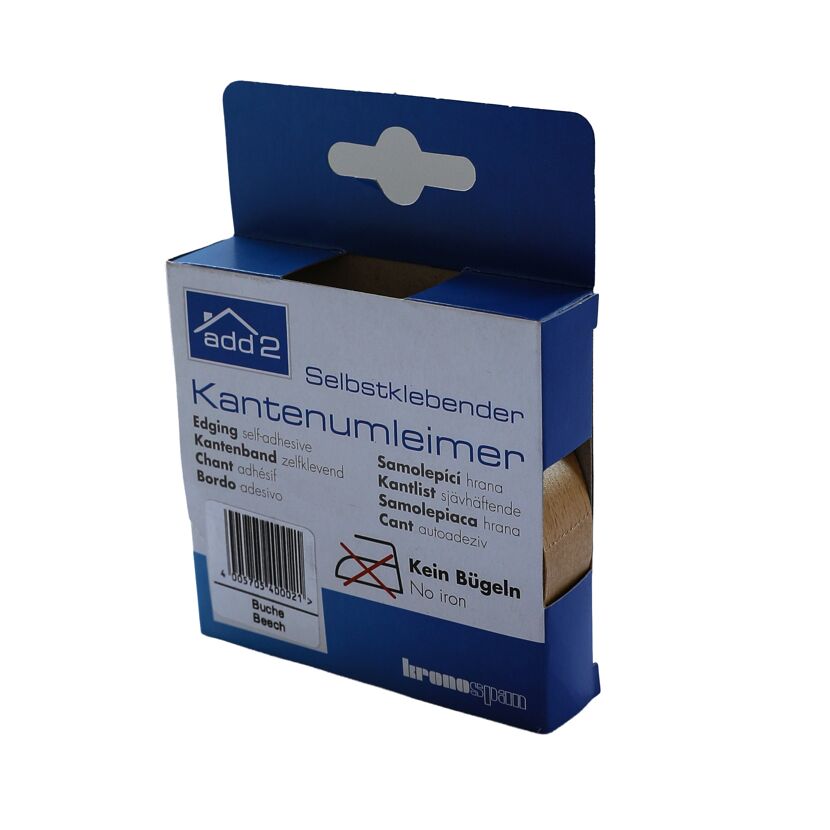 Verpackter add2 Kantenumleimer Buche 500 x 2 cm