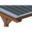 Einzelcarport 'Emsland' nussbaumfarben 340 x 604 cm mit Stahl-Dachplatten und Antikondensvlies