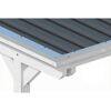 Einzelcarport 'Emsland' weiß 340 x 604 cm mit Stahl-Dachplatten und Antikondensvlies