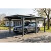 Einzelcarport 'Emsland' schiefergrau 340 x 604 cm mit EPDM-Dach