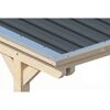 Einzelcarport 'Emsland' naturfarben 340 x 604 cm Stahl-Dachplatten und Antikondensvlies