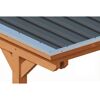 Einzelcarport 'Emsland' Eiche hell 340 x 604 cm mit Stahl-Dachplatten und Antikondensvlies