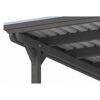 Einzelcarport 'Emsland' schiefergrau 340 x 604 cm mit Stahl-Dachplatten und Antikondensvlies