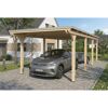 Einzelcarport 'Emsland' naturfarben 340 x 846 cm mit EPDM-Dach