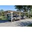 Einzelcarport 'Emsland' naturfarben 340 x 846 cm mit EPDM-Dach