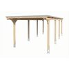 Einzelcarport 'Emsland' naturfarben 340 x 846 cm mit EPDM-Dach