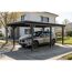 Einzelcarport 'Emsland' anthrazit 340 x 604 cm mit EPDM-Dach