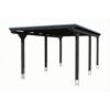 Einzelcarport 'Emsland' anthrazit 340 x 604 cm mit EPDM-Dach