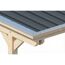 Einzelcarport 'Emsland' naturfarben 340 x 846 cm mit Stahl-Dachplatten und Antikondensvlies
