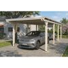 Einzelcarport 'Emsland' weiß 340 x 846 cm mit EPDM-Dach