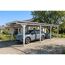 Einzelcarport 'Emsland' weiß 340 x 846 cm mit EPDM-Dach