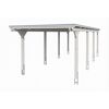 Einzelcarport 'Emsland' weiß 340 x 846 cm mit EPDM-Dach