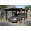 Einzelcarport 'Emsland' anthrazit 340 x 846 cm mit EPDM-Dach