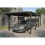 Einzelcarport 'Emsland' anthrazit 340 x 846 cm mit EPDM-Dach
