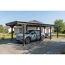 Einzelcarport 'Emsland' anthrazit 340 x 846 cm mit Stahl-Dachplatten