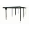 Einzelcarport 'Emsland' schiefergrau 340 x 846 cm mit EPDM-Dach
