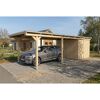 Einzelcarport 'Emsland' naturfarben 340 x 846 cm mit EPDM-Dach
