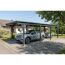 Einzelcarport 'Emsland' schiefergrau 340 x 846 cm mit Stahl-Dachplatten