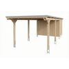 Einzelcarport 'Emsland' naturfarben 340 x 846 cm mit Stahl-Dachplatten