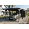 Einzelcarport 'Emsland' anthrazit 340 x 846 cm mit EPDM-Dach