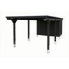 Einzelcarport 'Emsland' anthrazit 340 x 846 cm mit EPDM-Dach