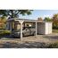 Einzelcarport 'Emsland' weiß 340 x 846 cm Stahl-Dachplatten