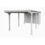Einzelcarport 'Emsland' weiß 340 x 846 cm Stahl-Dachplatten