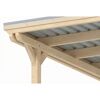 Einzelcarport 'Emsland' naturfarben 402 x 604 cm mit Stahl-Dachplatten