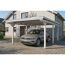 Einzelcarport 'Emsland' weiß 402 x 604 cm mit EPDM-Dach