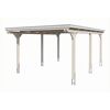 Einzelcarport 'Emsland' weiß 402 x 604 cm mit Stahl-Dachplatten